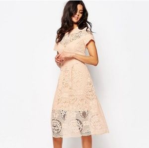 River Island Premium Lace Midi Dress